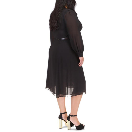 Plus Size Belted Button-Up Kate Dress