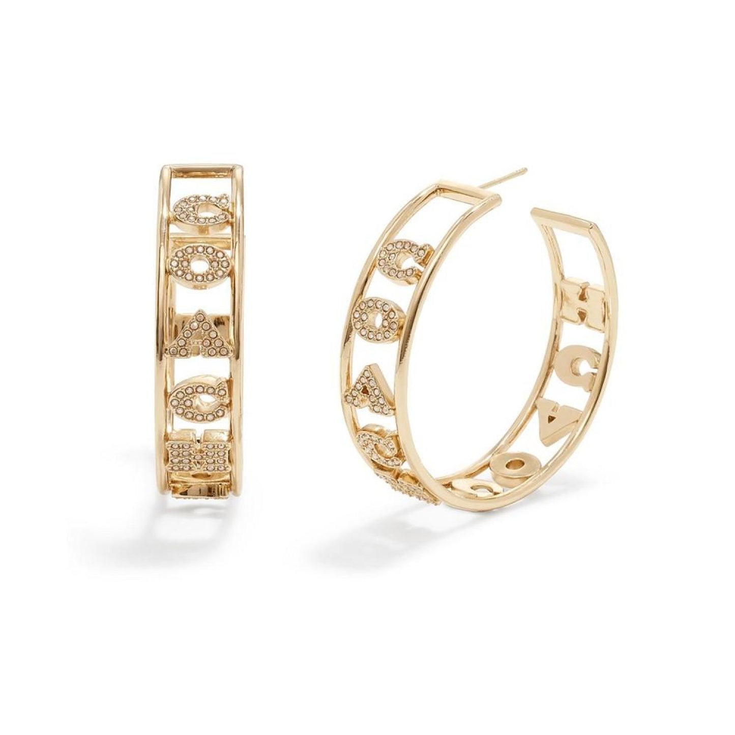 Women's Signature Pave Hoop Earrings