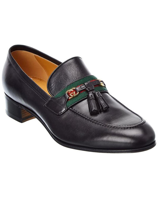 Gucci Interlocking G Tassel Leather Loafer