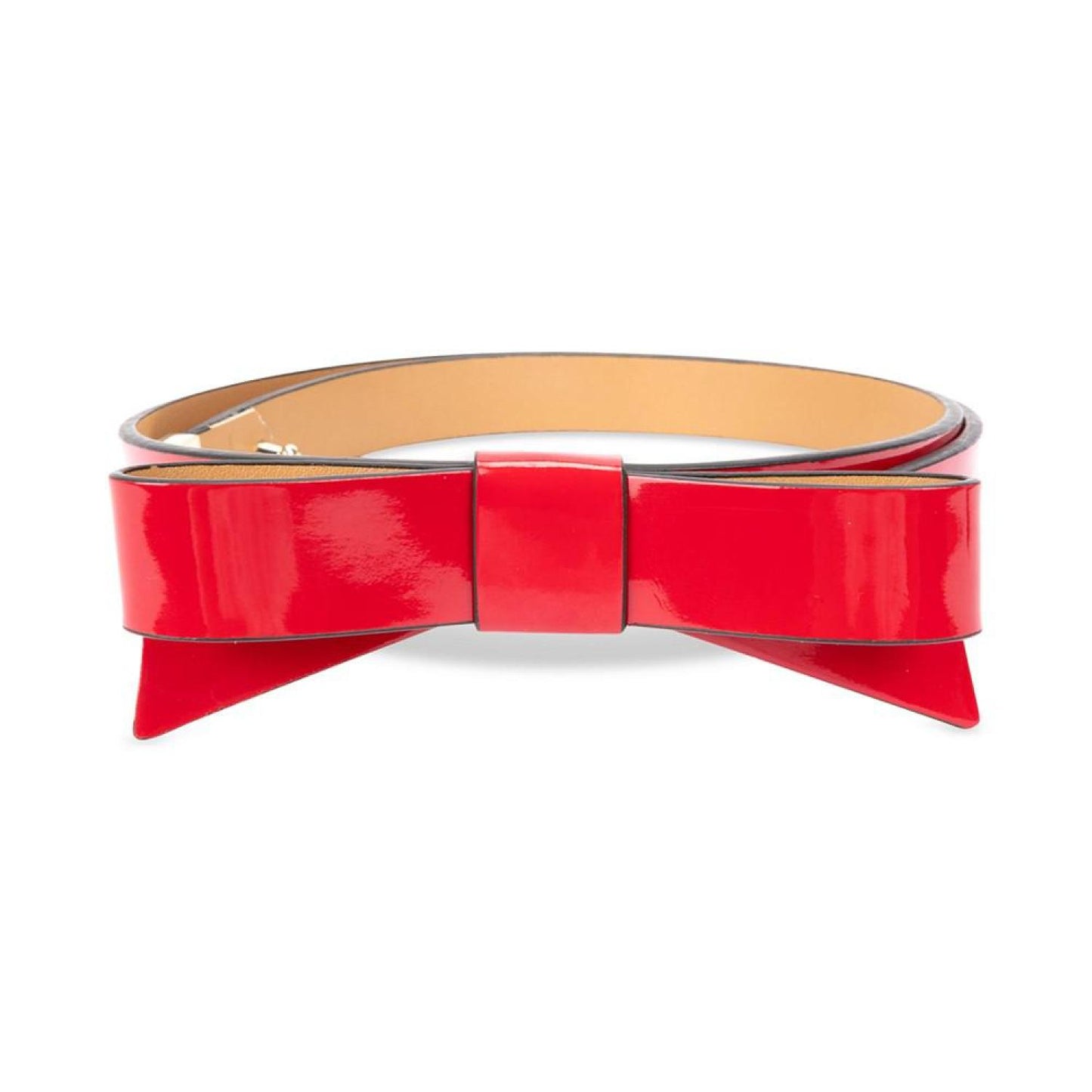 Women's Patent Leather Bow Belt