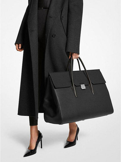 Campbell Extra-Large Pebbled Leather Weekender Bag