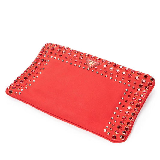 Studded Zip Clutch