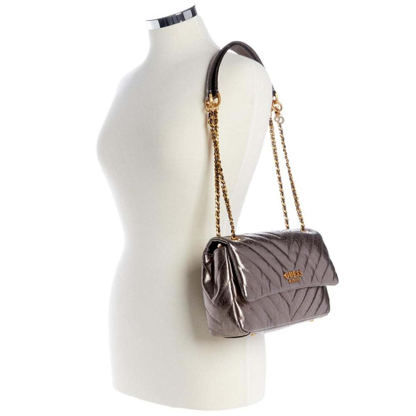 Jania Quilted Metallic Small Convertible Crossbody