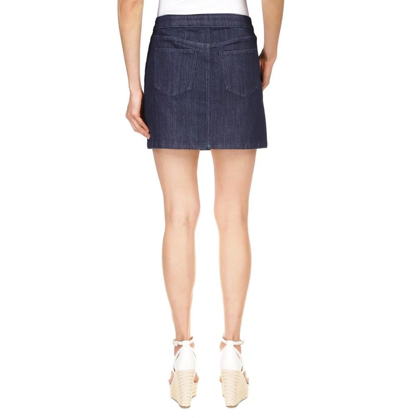 Women's Button-Front Denim Mini Skirt