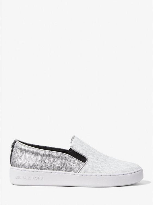 Keaton Color-Blocked Metallic Signature Logo Slip-On Sneaker