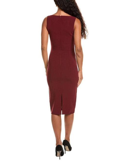 Michael Kors Collection Scoop Neck Wool-Blend Sheath Dress