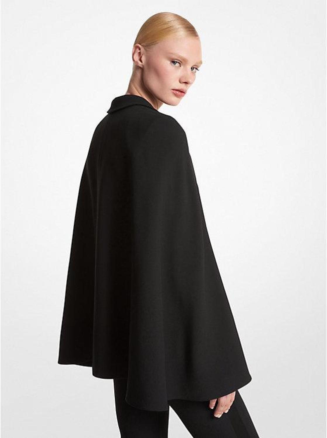 Double Crepe Sablé Tuxedo Cape Jacket