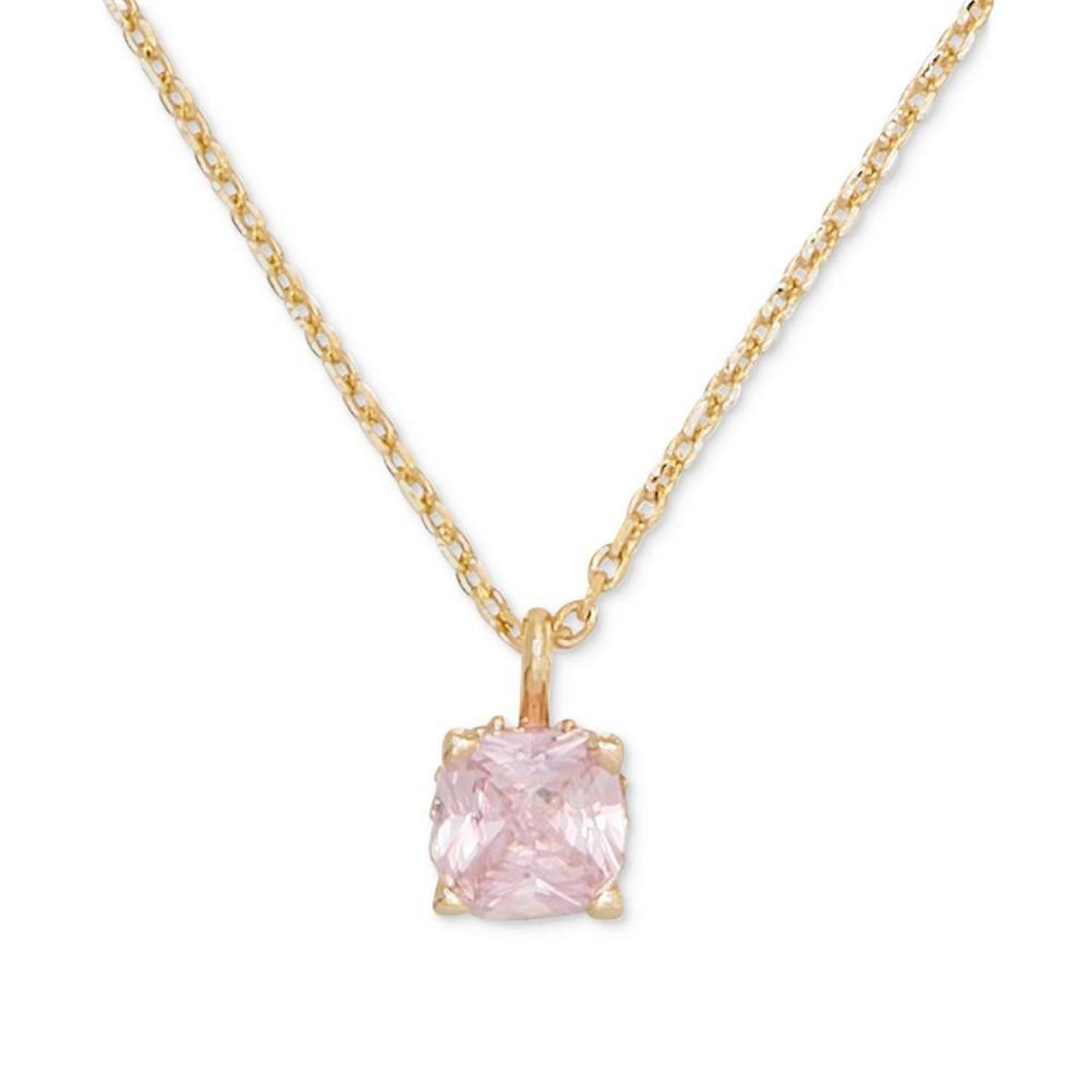 Little Luxuries Gold-Tone Pavé & Crystal Square Pendant Necklace, 16" + 3" extender