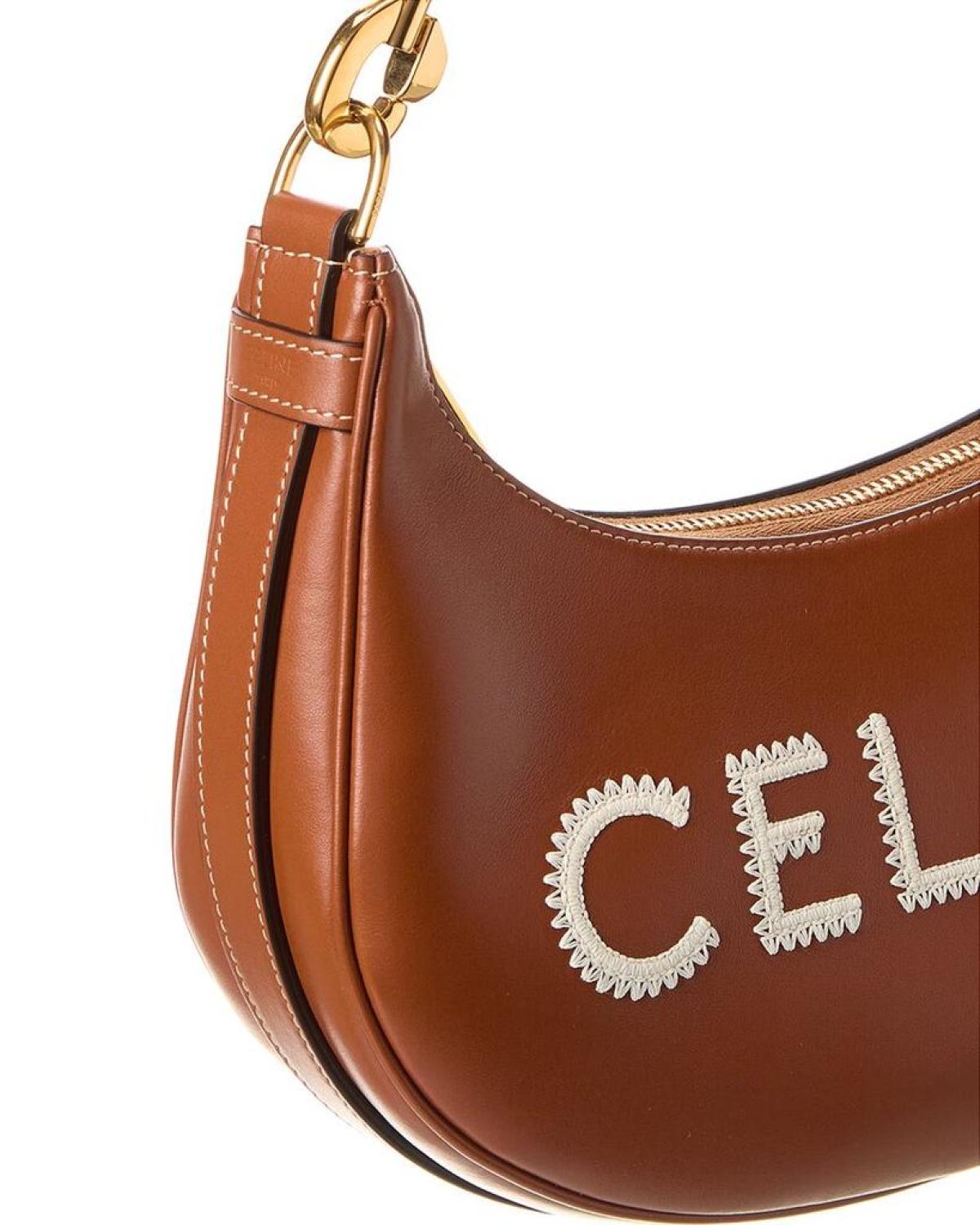 CELINE Ava Medium Leather Hobo Bag