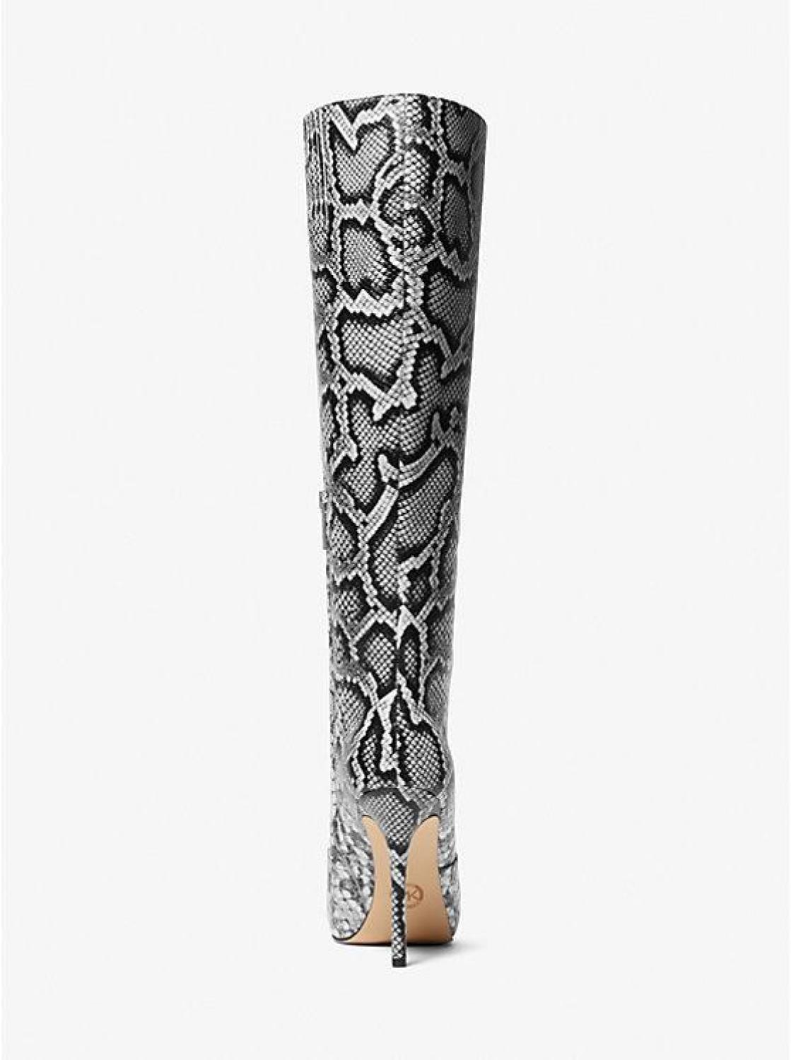 Rue Snake Embossed Leather Knee Boot