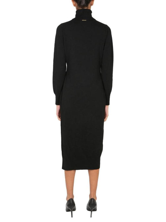 Michael Michael Kors Turtleneck Knitted Midi Dress