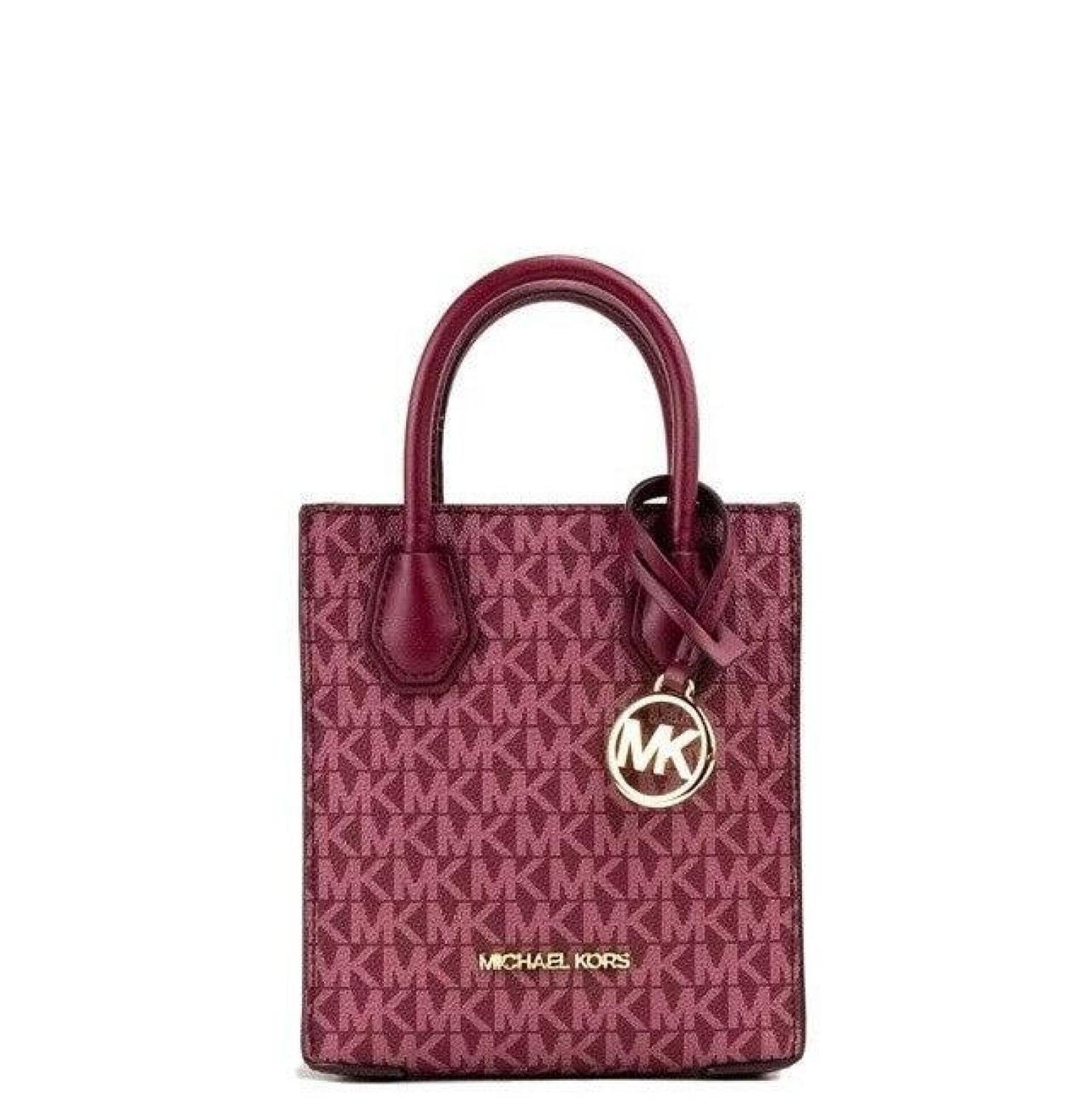 Michael Kors Mercer XS Mulberry Signature PVC North South Shopper Crossbody Women's Bag