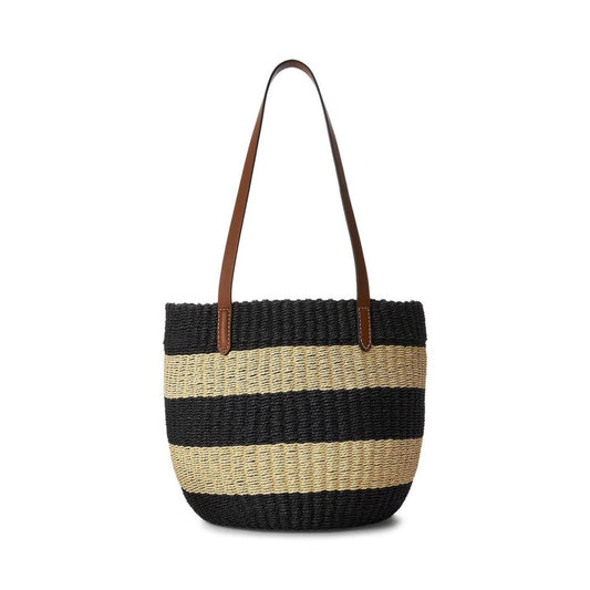 Striped Straw Medium Hartley Tote Bag