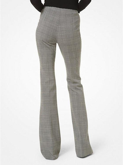 Brooke Glen Plaid Stretch Wool Flared Pants