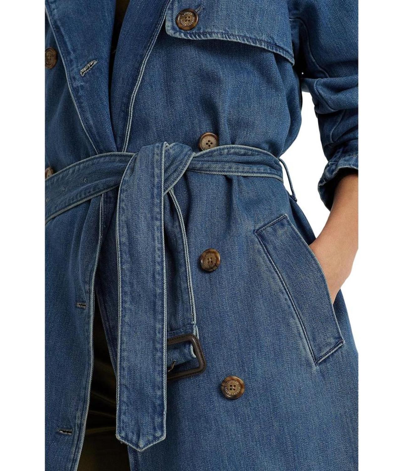 Petite Denim Trench Coat