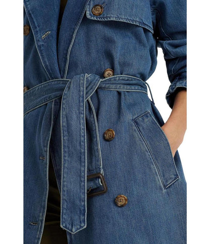 Petite Denim Trench Coat