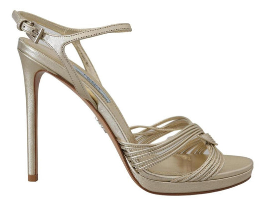 Prada  Leather Women'ss Ankle Strap Heels Stiletto Women's Sandal