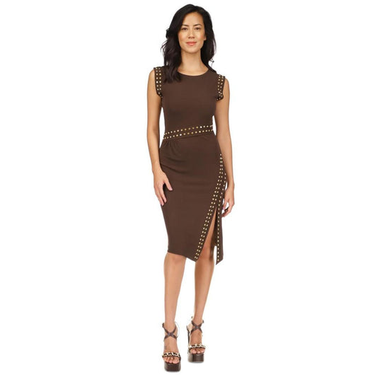 Women's Astor Studded Side-Slit Midi Dress