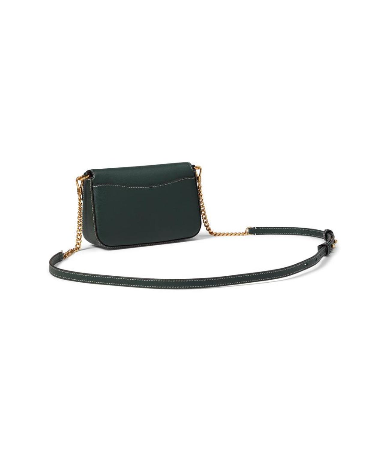 Katy Textured Leather Flap Chain Crossbody