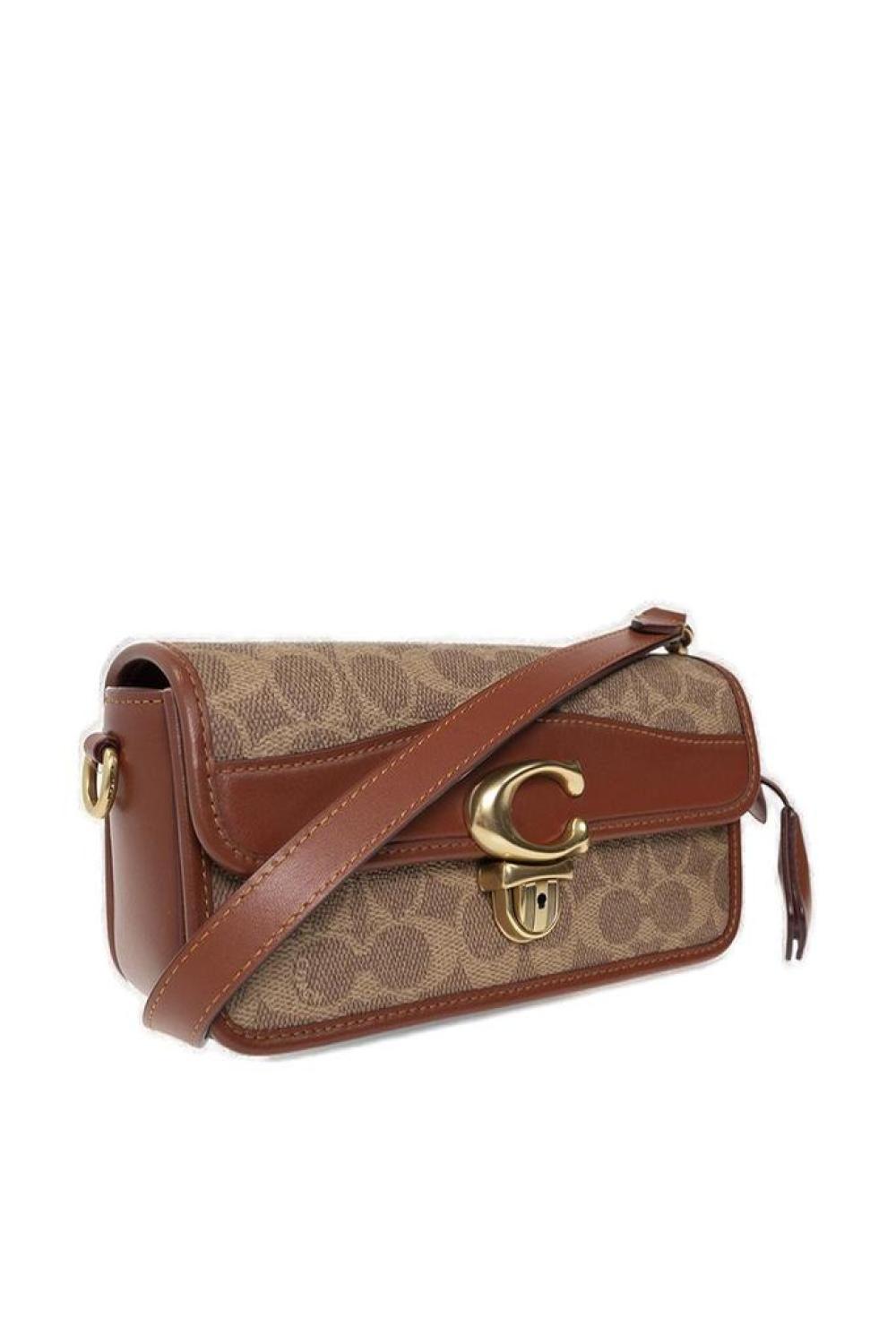 Coach Studio Monogram Print Shoulder Bag