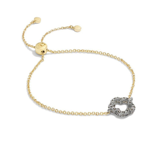 Faux Stone Signature Pave Tea Rose Slider Bracelet