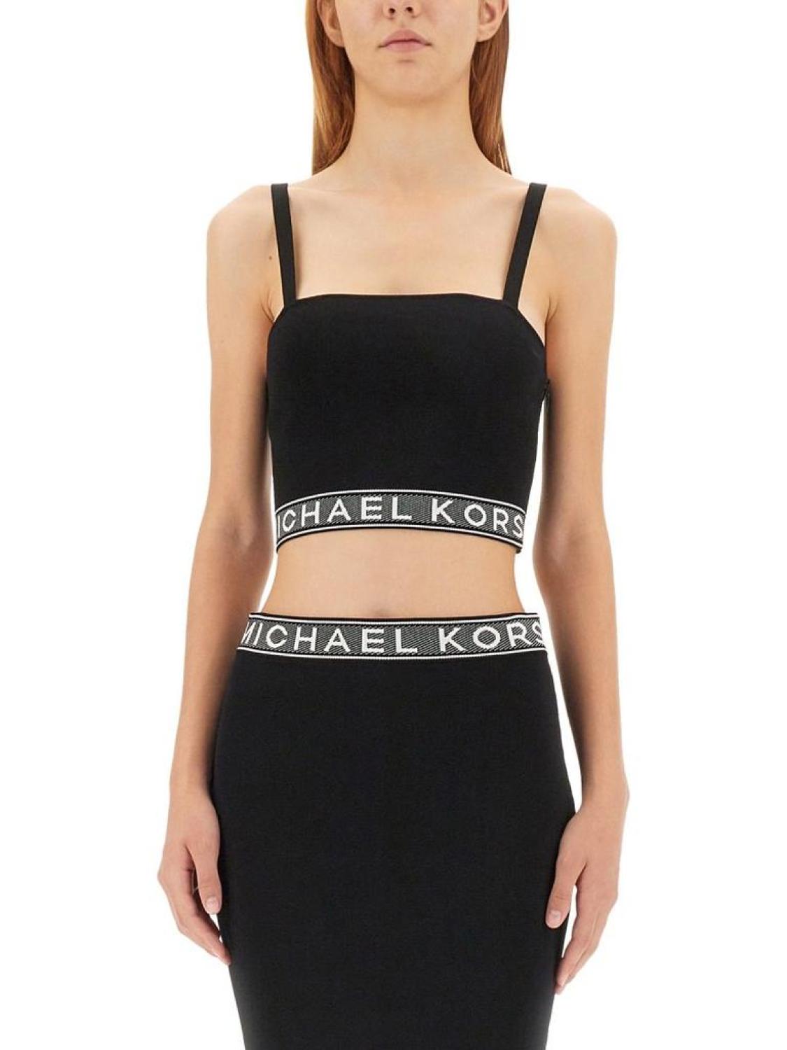 Michael Michael Kors Logo Waistband Sleeveless Top