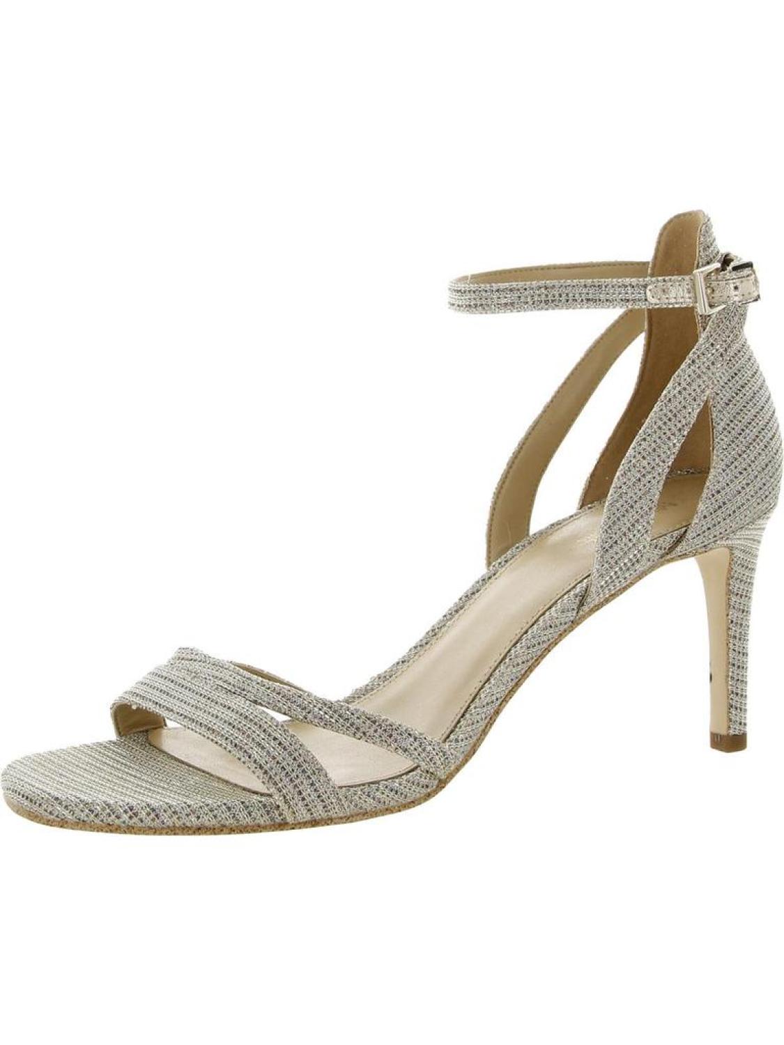 Womens Shimmer Buckle D'Orsay Heels