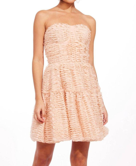 Cossette Dress In Peach Souffle