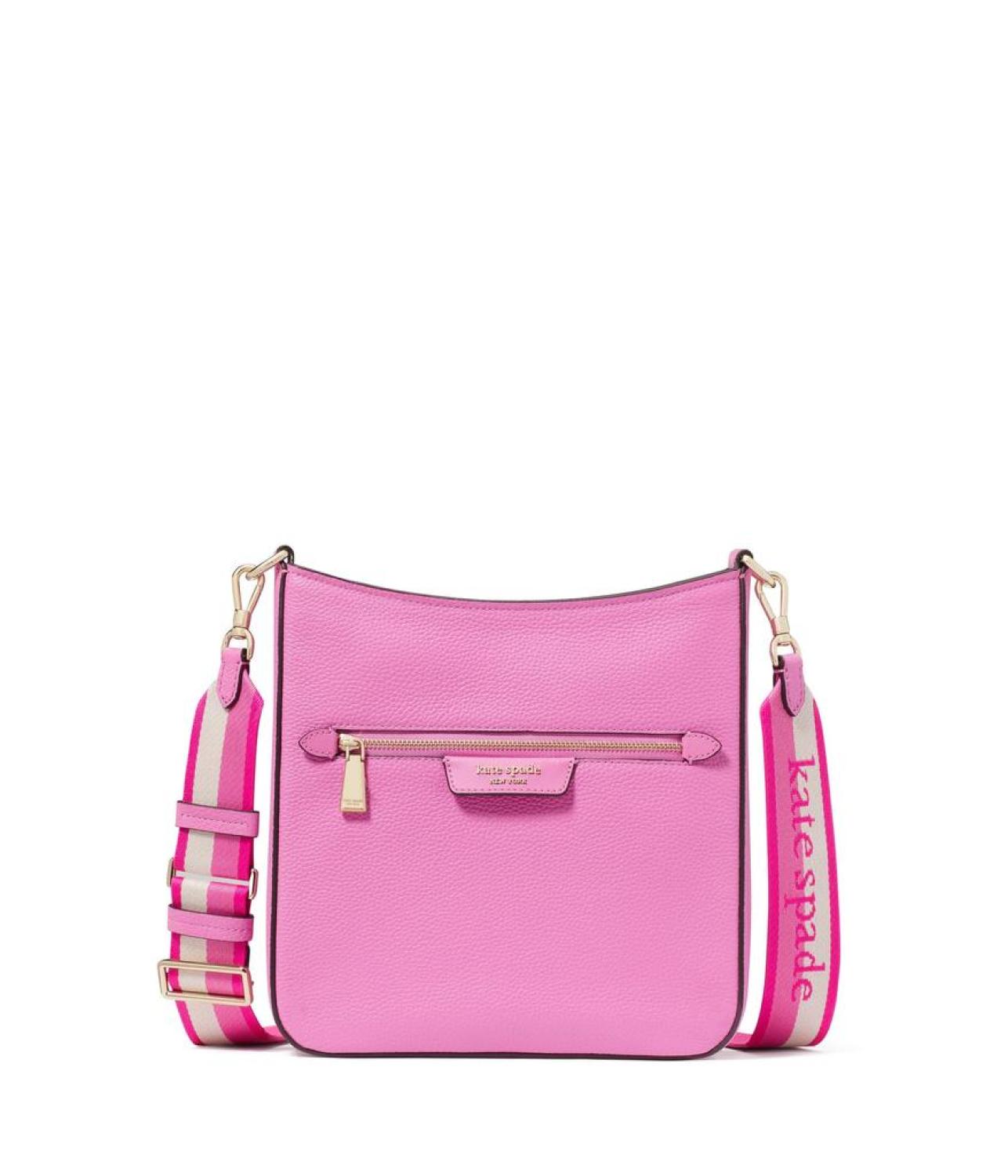 Hudson Pebbled Leather Messenger Crossbody