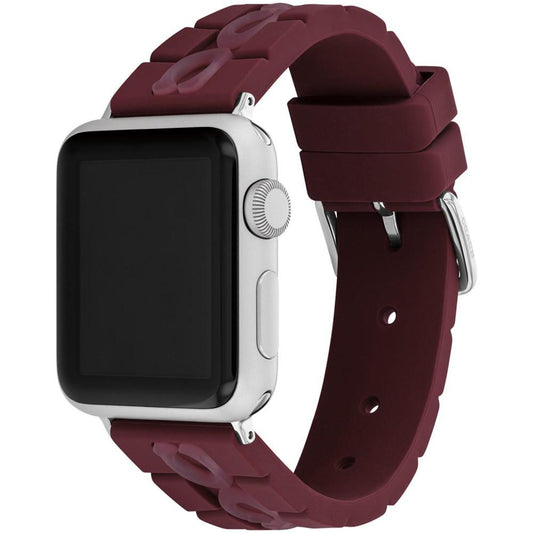 Burgundy Silicone Strap for 38, 40, 41mm Apple Watch