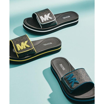 Women's MK Platform Logo Pool Slide Sandals