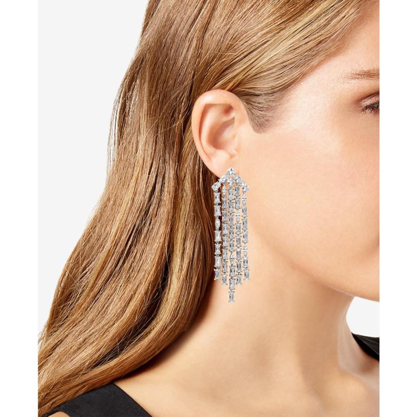 Crystal Fringe Statement Earrings