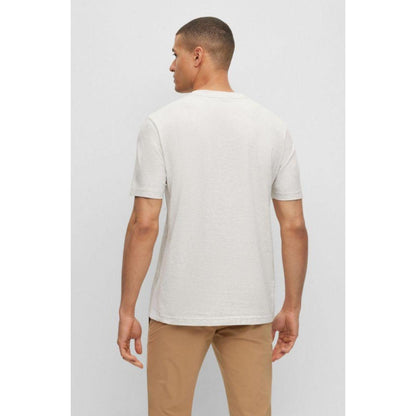 Regular-fit T-shirt in stretch cotton with side tape