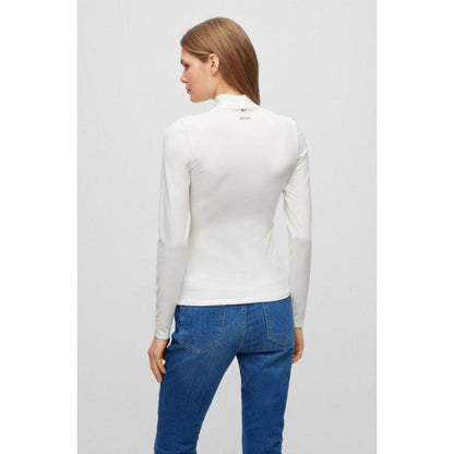 Extra-slim-fit long-sleeved top with mock neckline