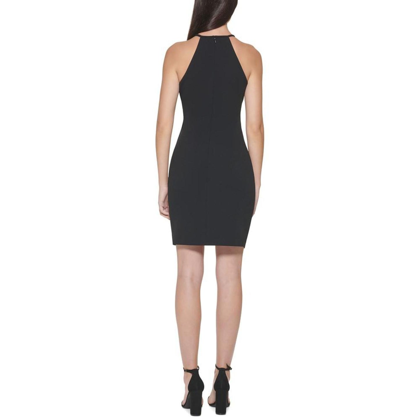 Keyhole Scuba Crepe Sheath Dress