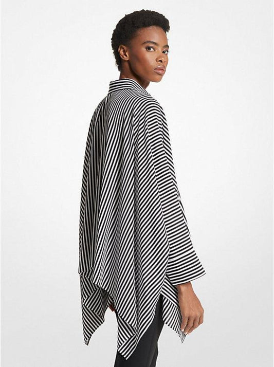 Striped Organic Silk Crepe De Chine Shirt