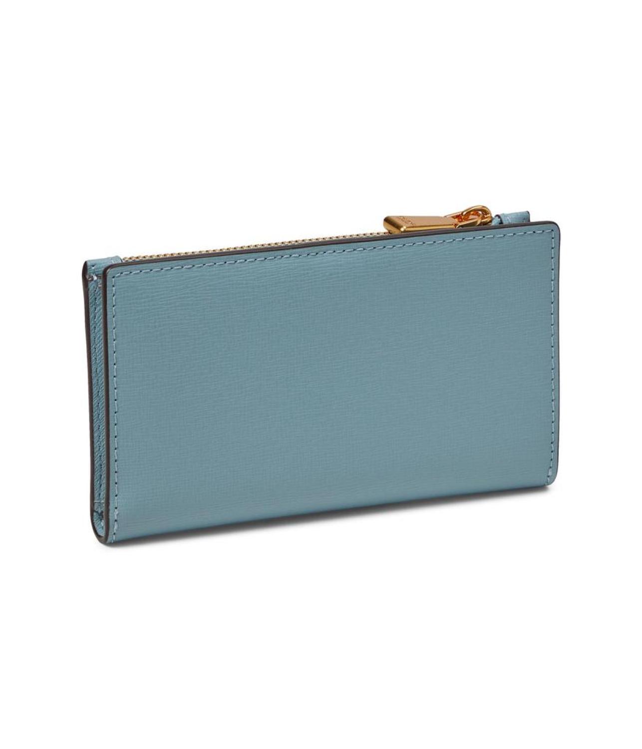 Morgan Saffiano Leather Small Slim Bifold Wallet