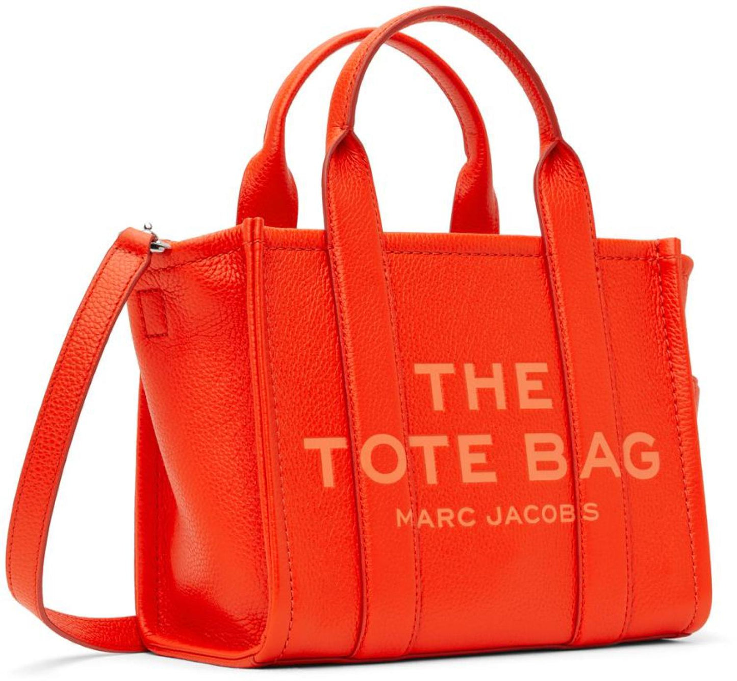 Orange 'The Leather Small' Tote