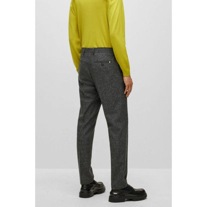 Micro-pattern trousers in a wool blend with silk