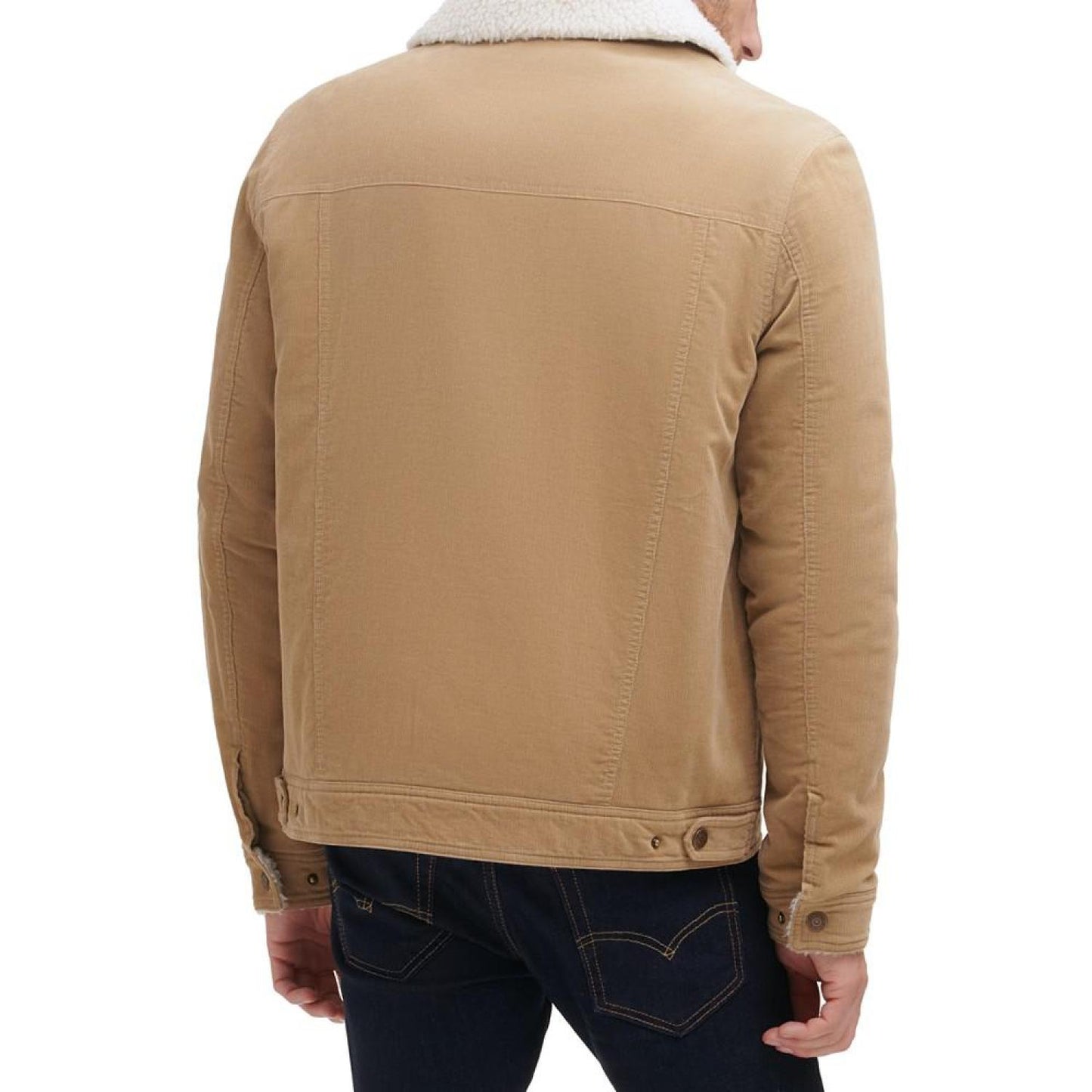 Men's Corduroy Bomber Jacket with Sherpa Collar