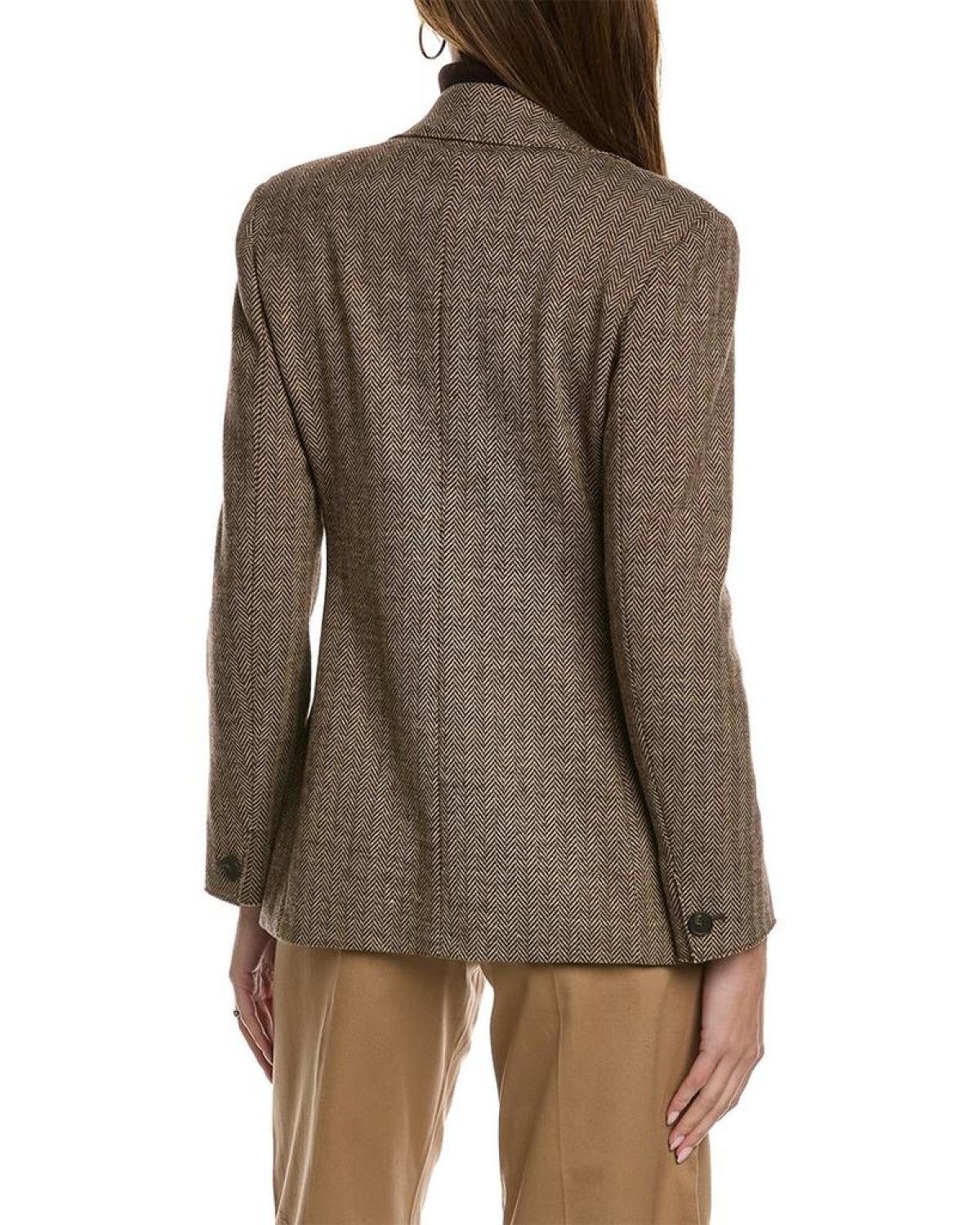 Weekend Max Mara Brandy Wool & Linen-Blend Blazer