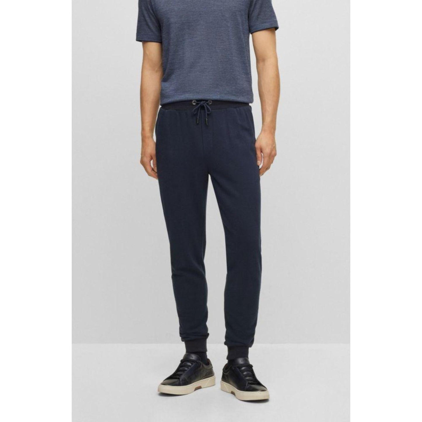 Cuffed tracksuit bottoms in cotton and cashmere