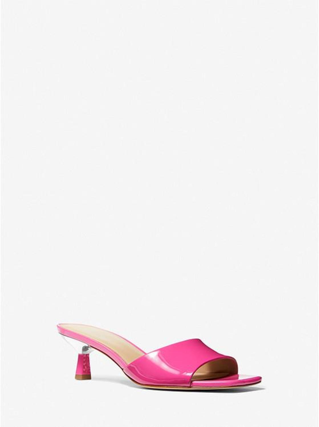 Amal Patent Leather Kitten Sandal