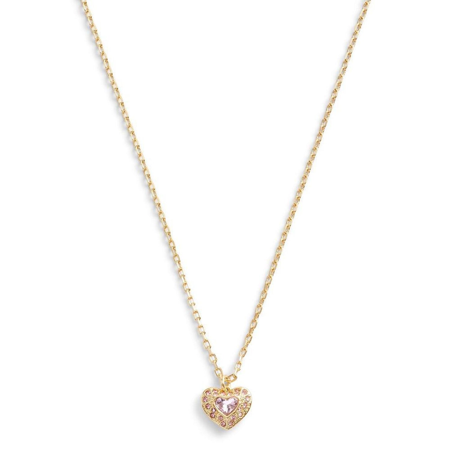 Faux Stone Heart Pendant Necklace