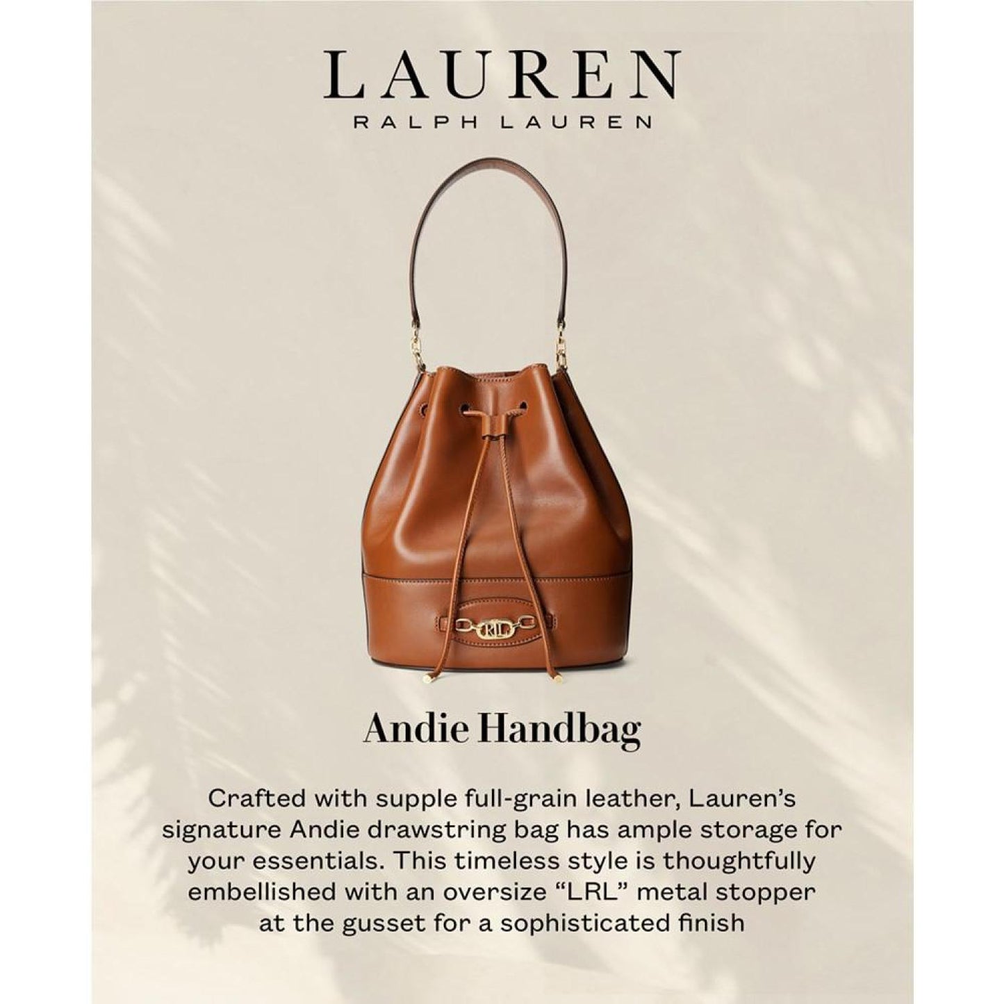 Leather Large Andie Drawstring Bag