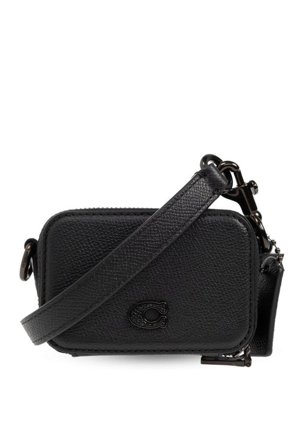 Coach Logo Plaque Zip Around Card Holder