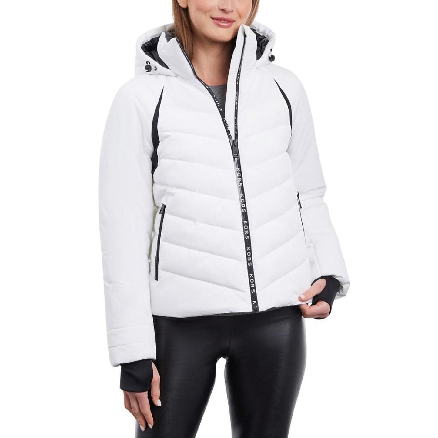 Women's Logo Hooded Puffer Coat