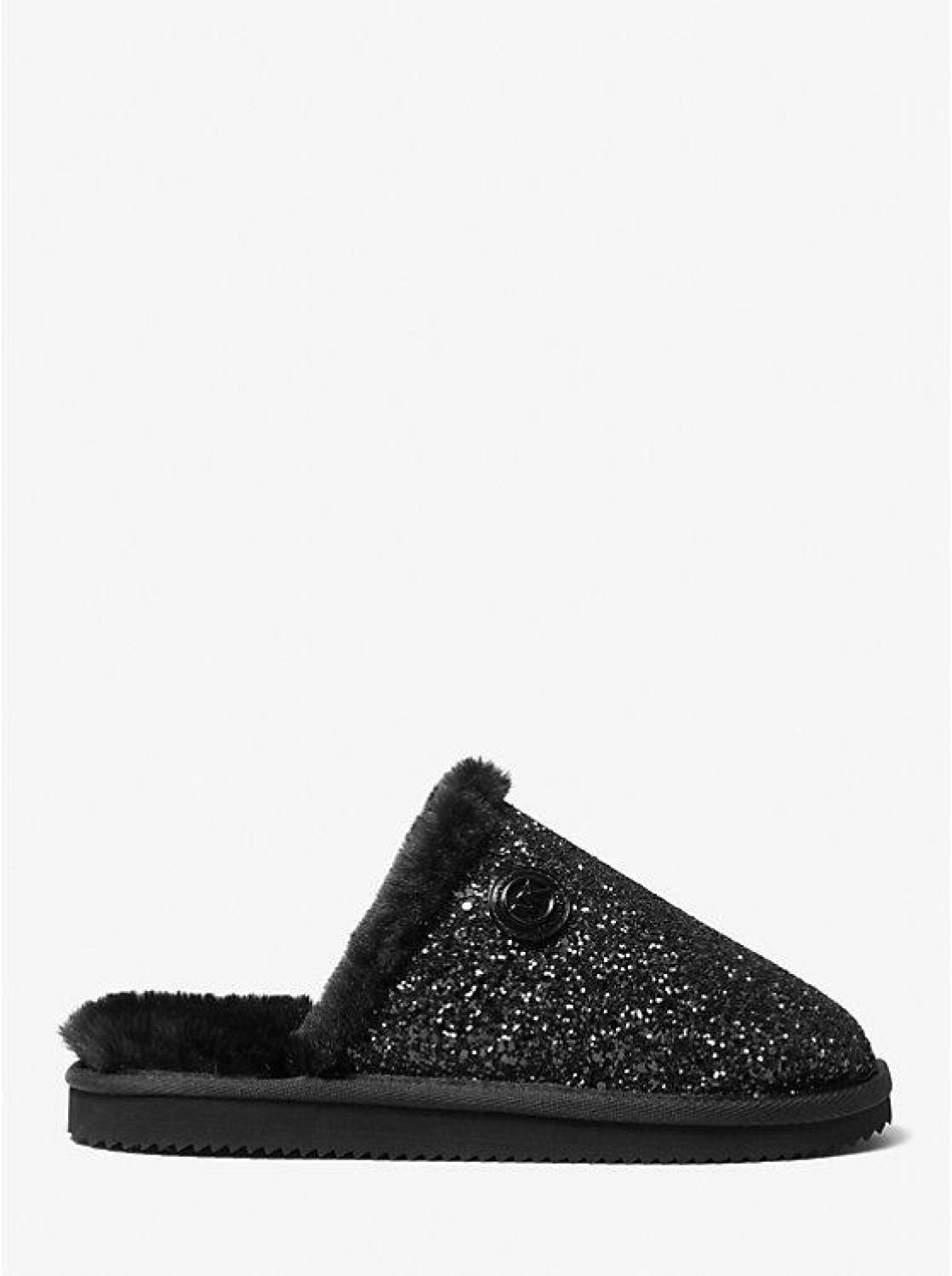 Janis Faux Fur-Lined Glitter Slipper