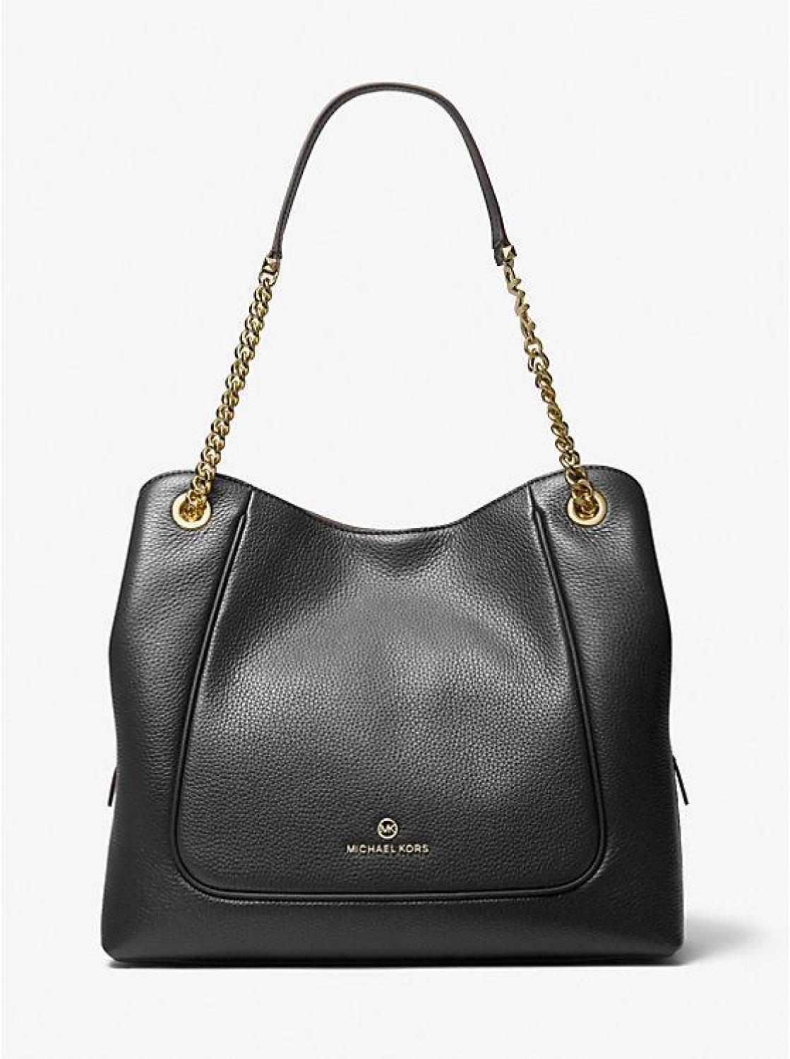 Piper Large Pebbled Leather Shoulder Bag