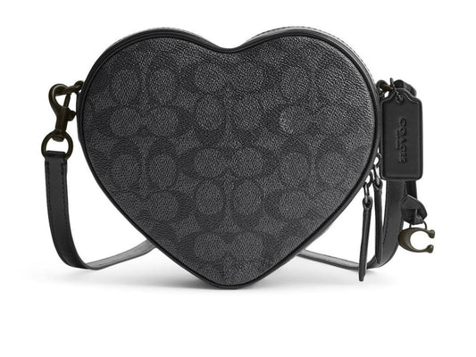 HEART CROSSBODY IN SIGNATURE CANVAS